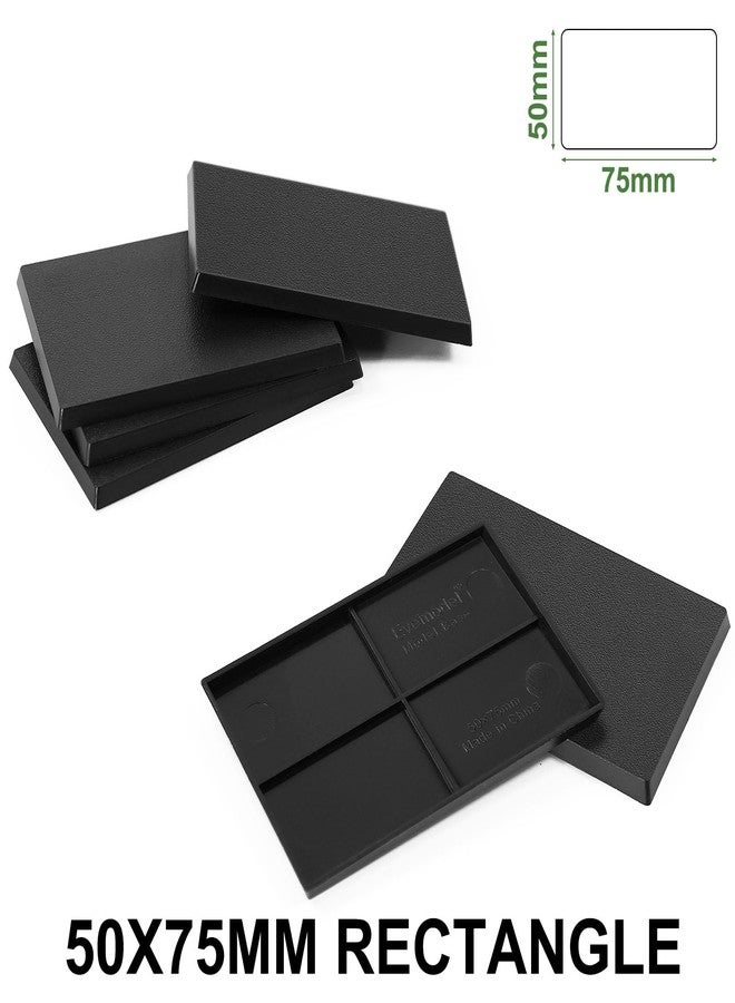 Evemodel Rectangle Model Bases Black Plastic for Wargames Table Top (50 * 75mm-12pcs) - Image 4